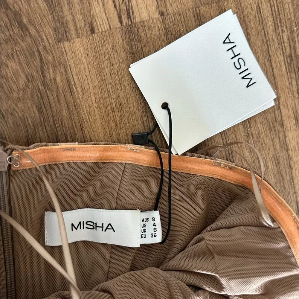 MISHA Zoe Dress in Caribou Color: Caribou - Picture 6 of 6